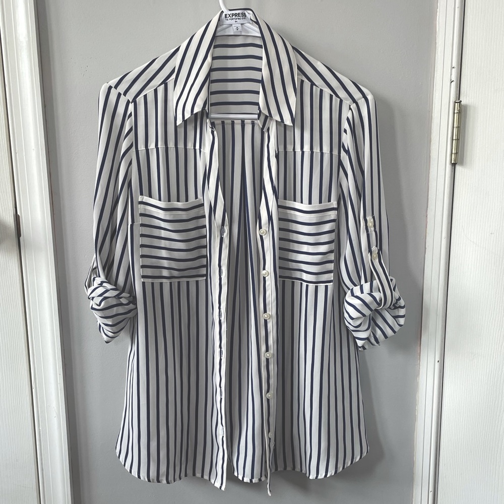 Striped button down
